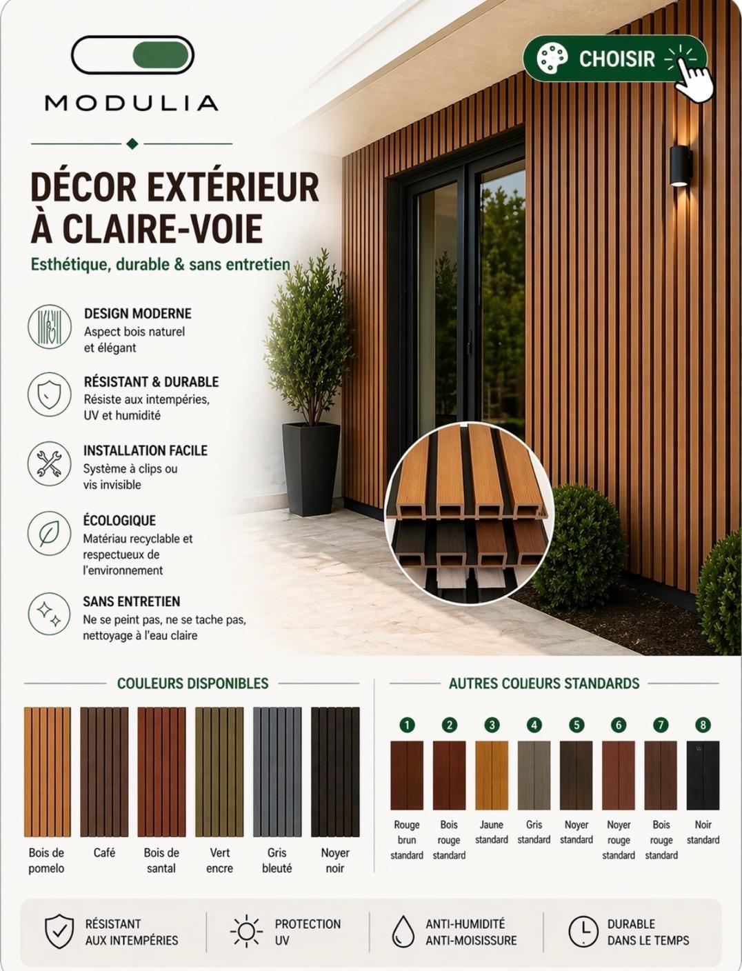 Décor extérieur à claire-voie