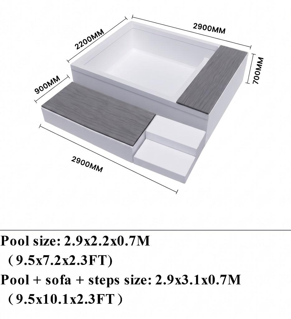 Dimensions SOFA POOL