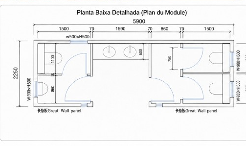 Plan SANITAIRES MODULAIRES