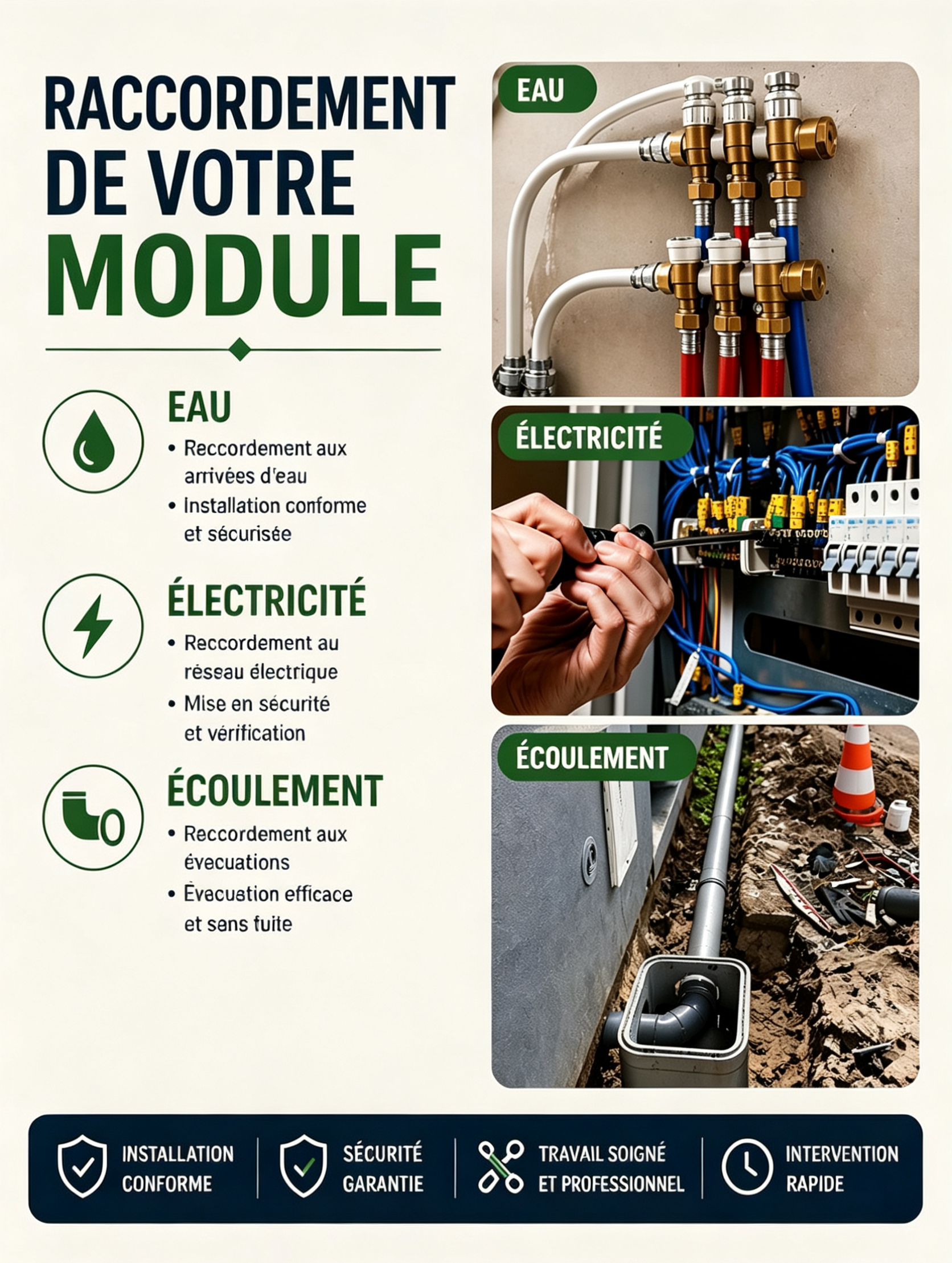 Raccordement du module